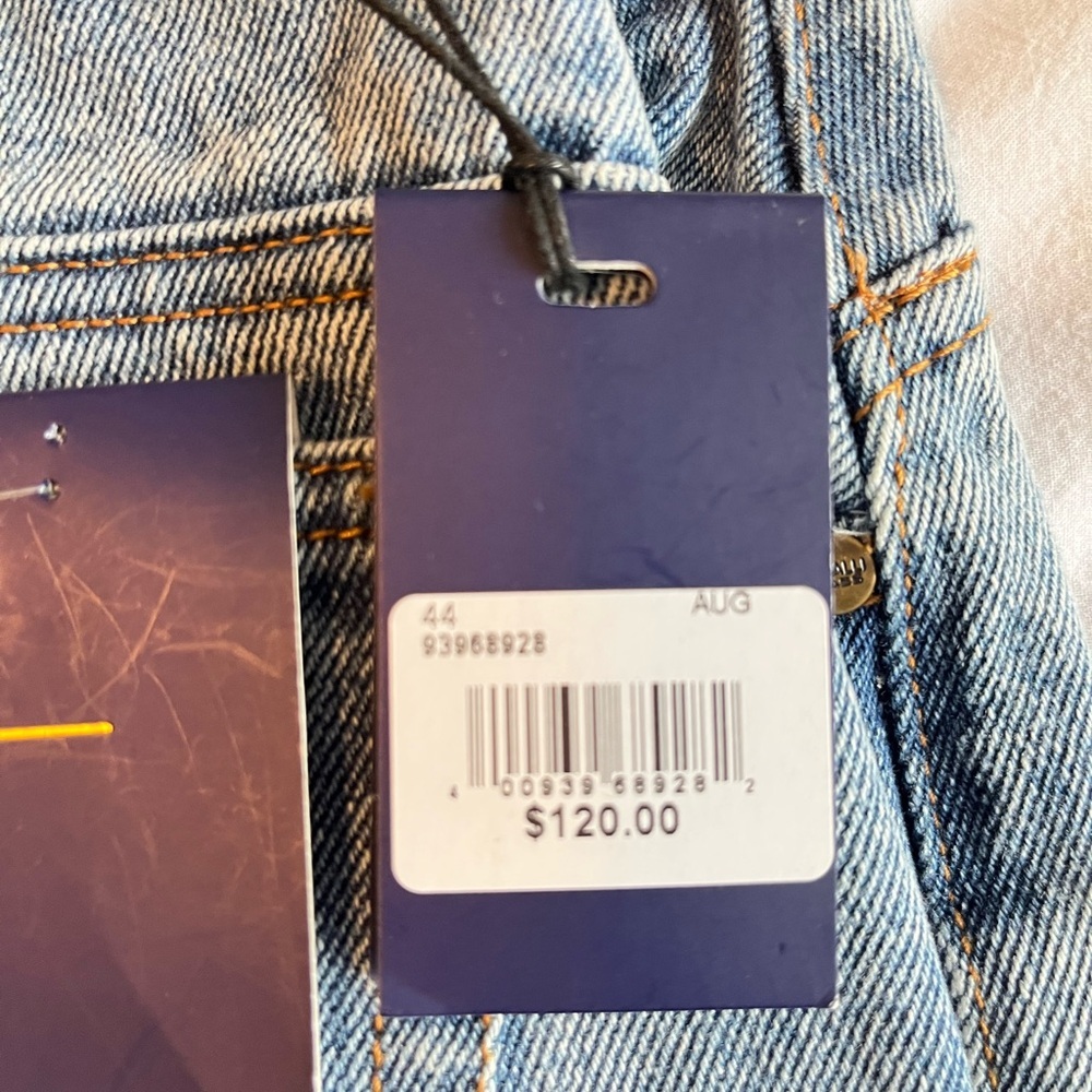 NWT Cavalli Class High Rise Cropped Straight Leg Jeans Sz 24 Y2K Retro Designer - Picture 9 of 16